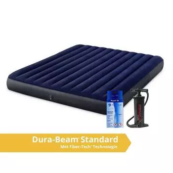 Матрас Intex Classic Downy надувной, синий