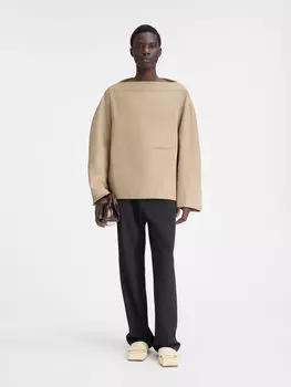 Матросская майка JACQUEMUS The Ameno top, бежевый