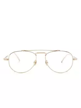 Matsuda очки M3142 в геометричной оправе, золотистый