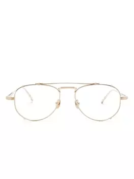 Matsuda очки M3142 в геометричной оправе, золотистый