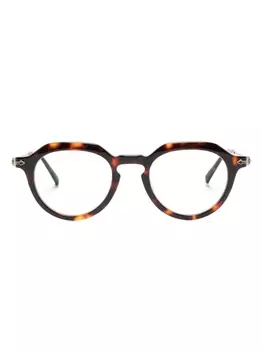 Matsuda очки в круглой оправе черепаховой расцветки, коричневый