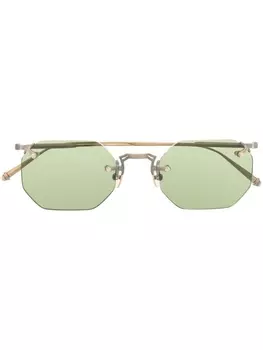 Matsuda солнцезащитные очки в безободковой оправе, зеленый