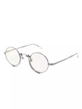 Matsuda солнцезащитные очки в круглой оправе, серебристый