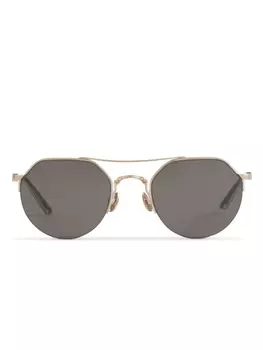 Matsuda солнцезащитные очки в круглой оправе, серебряный