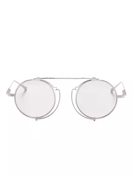 Matsuda солнцезащитные очки в круглой оправе, серебряный