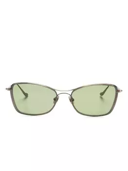 Matsuda солнцезащитные очки в прямоугольной оправе, коричневый