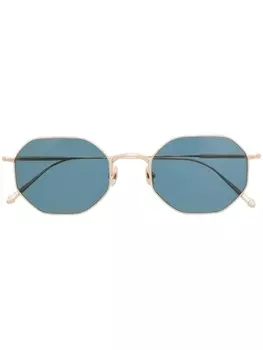 Matsuda солнцезащитные очки в восьмиугольной оправе, золотистый