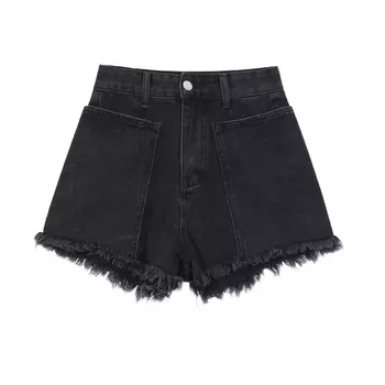 Matsumoto mourns Matsumoto Траурные женские джинсовые шорты, Черный