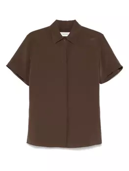 Matteau шелковая рубашка, коричневый