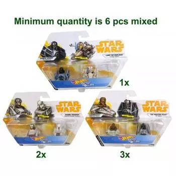 Mattel, HOT WHEELS, Роллер Вейдер Люк из «Звездных войн», 2 упаковки