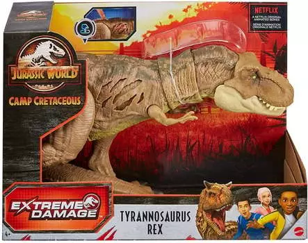 Mattel, Мир Юрского периода, Фигурка, GWN26 Extreme Damage T-REX