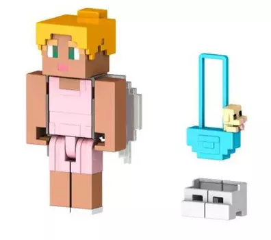 Mattel, Волшебник Minecraft, Статуэтка, Сумочка для щенка