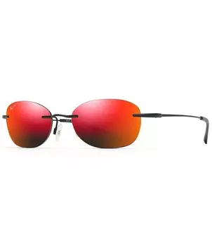 Maui Jim Aki Aki PolarizedPlus2 овальные солнцезащитные очки 50 мм, черный