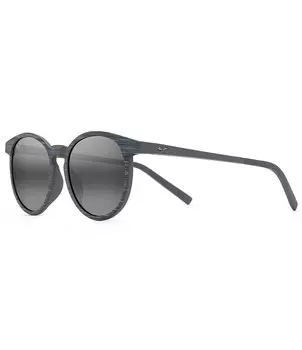 Maui Jim Kiawe PolarizedPlus2 круглые солнцезащитные очки 53 мм, серый