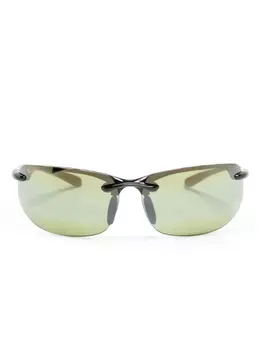 Maui Jim солнцезащитные очки Banyans в безободковой оправе, черный