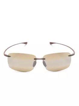 Maui Jim солнцезащитные очки Hema в безободковой оправе, коричневый