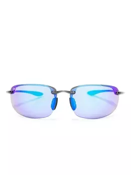 Maui Jim солнцезащитные очки Hookipa в прямоугольной оправе, серый