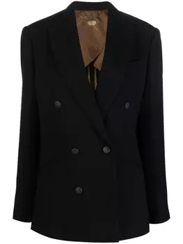 Maurizio Miri шерстяной двубортный блейзер, черный