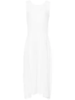 MAURIZIO MYKONOS многослойное шелковое макси-платье, белый