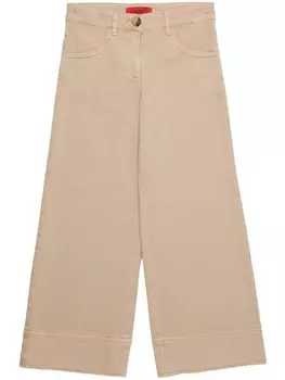 MAX&Co. Kids брюки с нашивкой-логотипом, нейтральный цвет