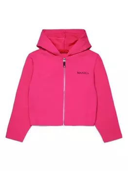 MAX&Co. Kids худи на молнии с логотипом, розовый