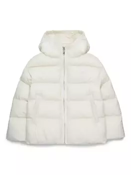 MAX&Co. Kids пуховик с логотипом, белый