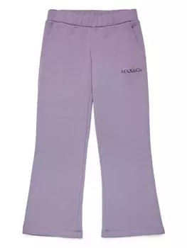 MAX&Co. Kids спортивные брюки с тисненым логотипом, фиолетовый