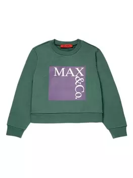 MAX&Co. Kids толстовка с логотипом, зеленый