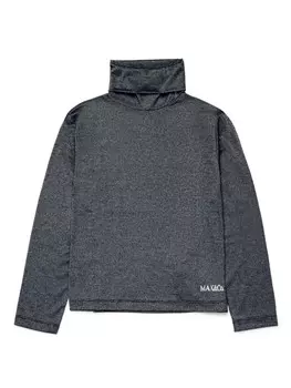 MAX&Co. Kids топ с высоким воротником и логотипом, серый