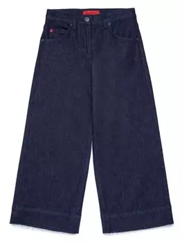 MAX&Co. Kids укороченные джинсы широкого кроя, синий