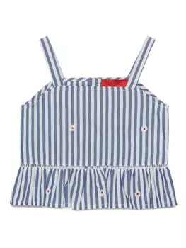 MAX&Co. Kids укороченный топ в полоску, синий