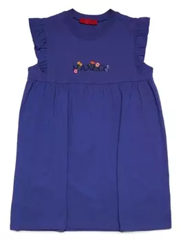 Max&Co. платье с вышитым логотипом, синий