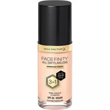 Max Factor Facefinity 3-в-1 жидкая тональная основа All Day Flawless SPF 20 10 Fair Porcelain 30 мл
