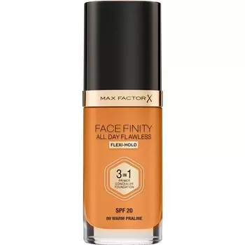 Max Factor, Facefinity All Day Flawless, стойкая тональная основа Spf 20, оттенок 89 Warm Praline, 30 мл