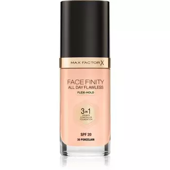Max Factor, Facefinity All Day Flawless, стойкая тональная основа Spf 20, оттенок 30 Porcelain, 30 мл