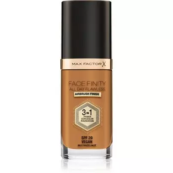 Max Factor, Facefinity All Day Flawless, стойкая тональная основа Spf 20, оттенок W95 Hazelnut, 30 мл