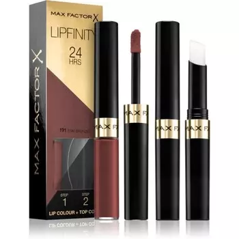 Max Factor, Lipfinity Lip Color, стойкая губная помада с бальзамом, оттенок 191 Stay Bronzed, 4,2 г