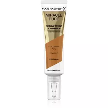 Max Factor, Miracle Pure Skin, тональная основа стойкого действия Spf 30, оттенок 89 Warm Praline, 30 мл