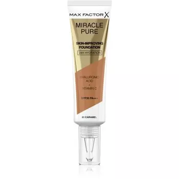 Max Factor, Miracle Pure Skin, тональный крем длительного действия Spf 30, оттенок 85 Caramel, 30 мл