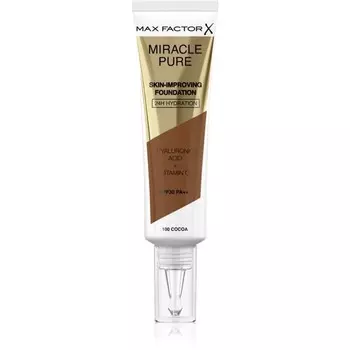 Max Factor, Miracle Pure Skin, тональный крем стойкого действия Spf 30, оттенок 100 какао, 30 мл