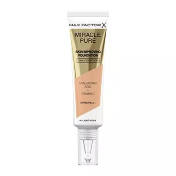 Max Factor Miracle Pure Skin улучшающая тональная основа с SPF 30, 30 мл, оттенок 40 Light Ivory