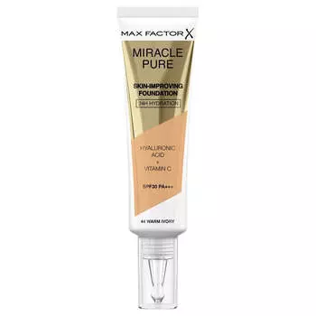 Max Factor Тональный крем Miracle Pure SPF30 PA+++, улучшающий состояние кожи 44 Warm Ivory 30 мл