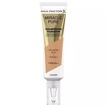 Max Factor Тональный крем Miracle Pure SPF30 PA+++, улучшающий состояние кожи 75 Golden 30мл