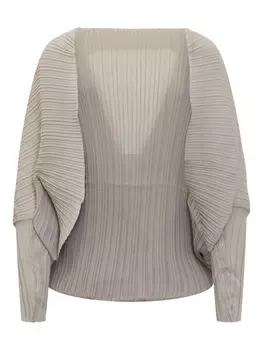 Max Mara бомбер со складками, серебряный