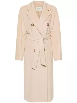 Max Mara двубортное пальто Madame, нейтральный цвет