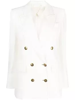 Max Mara двубортный блейзер, белый