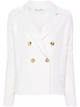 Max Mara двубортный пиджак Micio, белый
