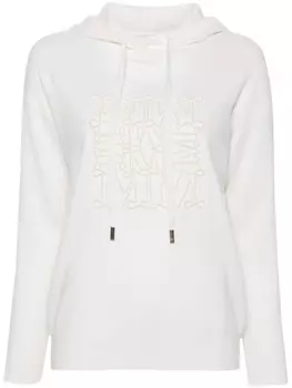 Max Mara худи с тисненым логотипом, нейтральный цвет