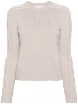 Max Mara кашемировый джемпер, нейтральный цвет