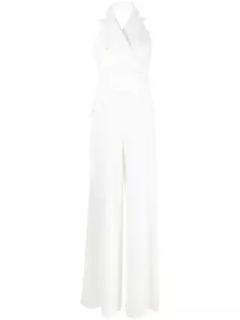 Max Mara комбинезон строгого кроя с вырезом халтер, белый